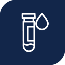 Blood collection tube with a drop of blood icon, Blood Tests, TWO TO FOUR Study, HIV prevention, adults 18+