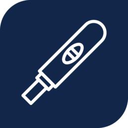 Dipstick pregnancy test icon, Pregnancy test if applicable, TWO TO FOUR Study, HIV prevention, adults 18+